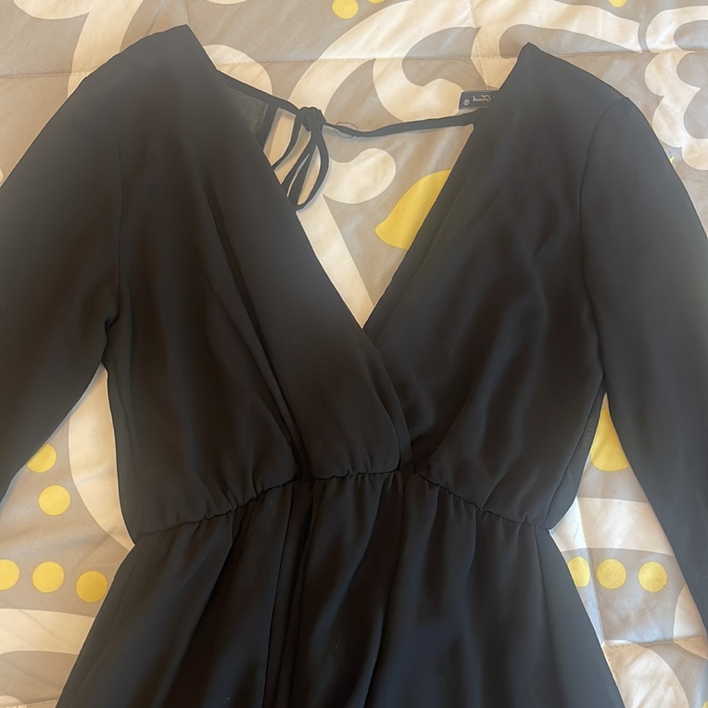 Final Touch Sheer Black romper - Picture 5 of 7